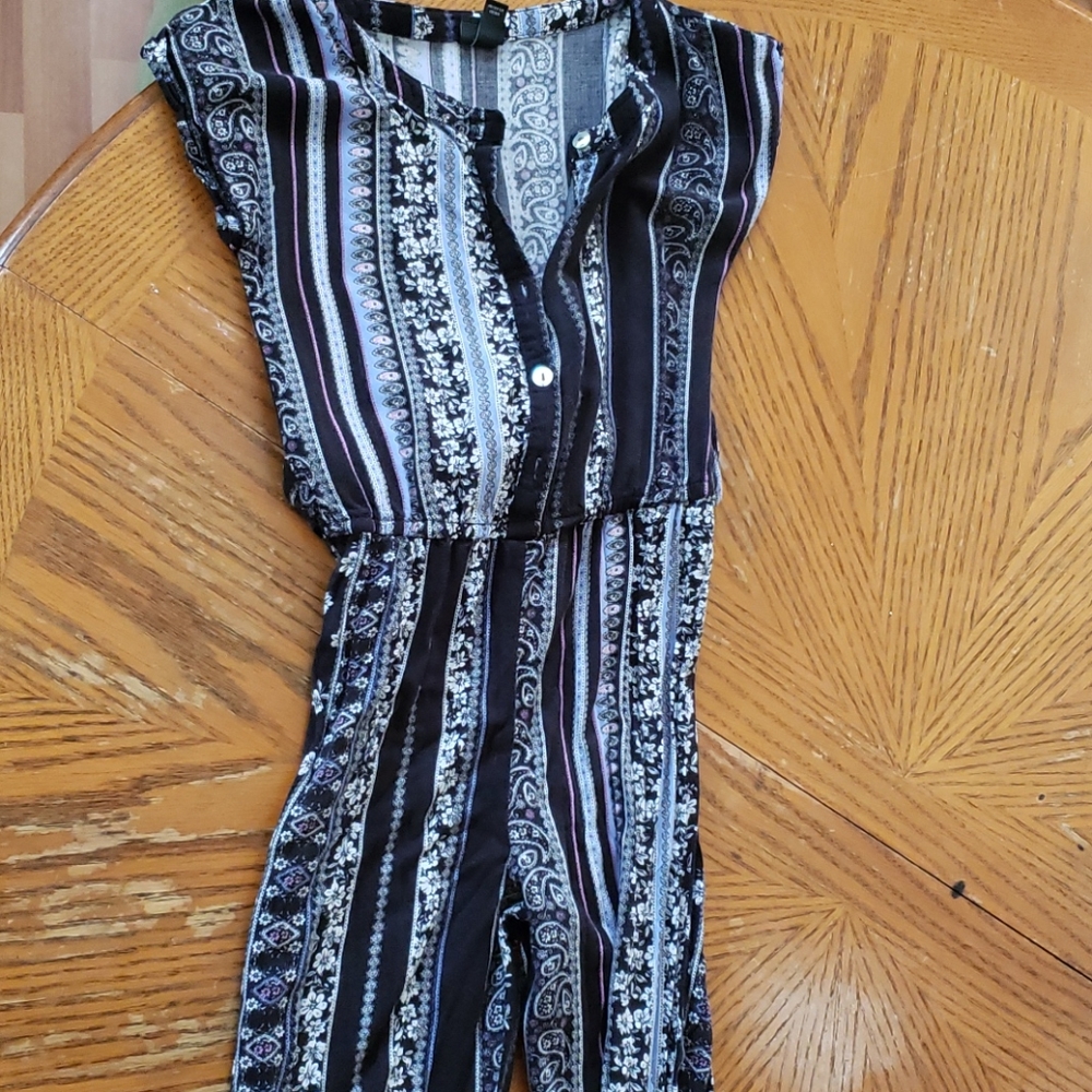 A floral jumpsuit
